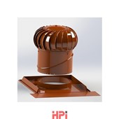 HPI SET-3 pro šikmou střechu s vent. turbínou LOMANCO BIB 8 a univerz. základnou červená